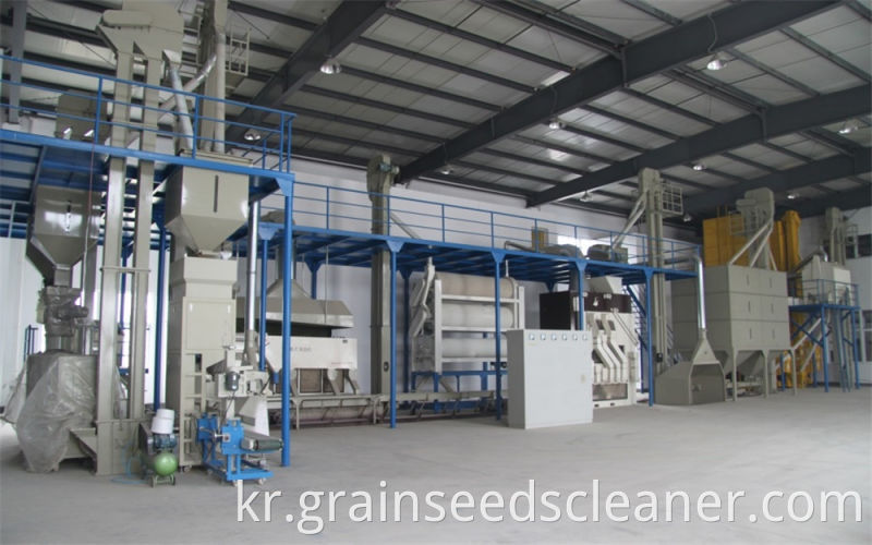 Grain seed cleaning plant